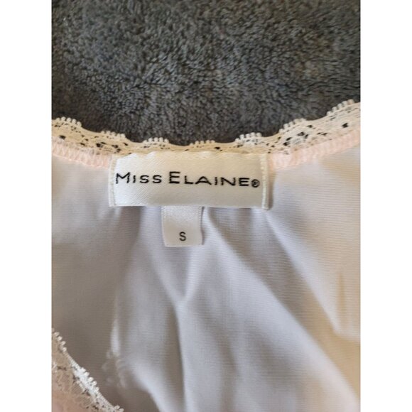 VTG Miss Elaine Pink Lace Trimmed Nightgown S SEXY Slip dress Sheer Lingerie - Picture 5 of 7
